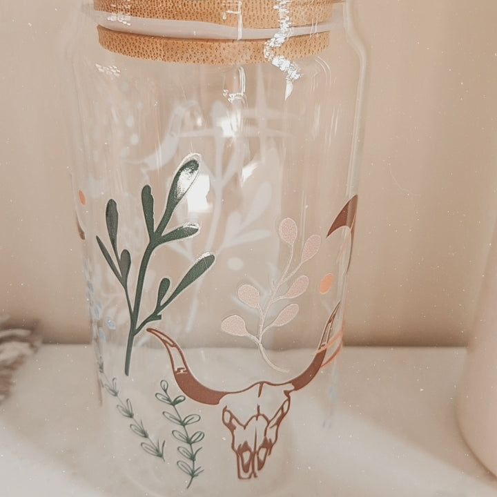 H&R glass tumbler
