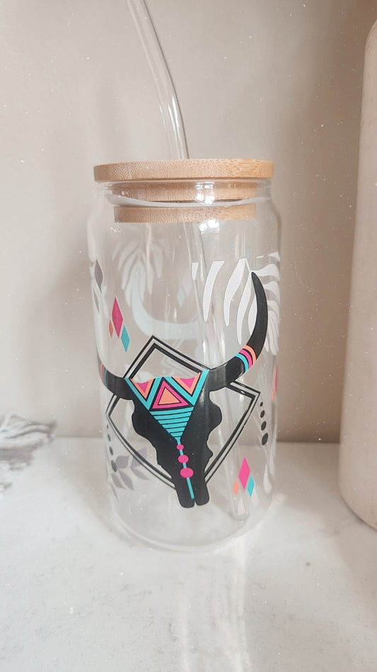 H&R glass tumbler
