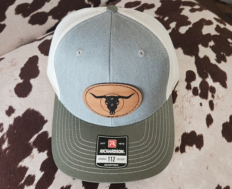 H&R Heather Grey/ Birch/Army Custom Hat