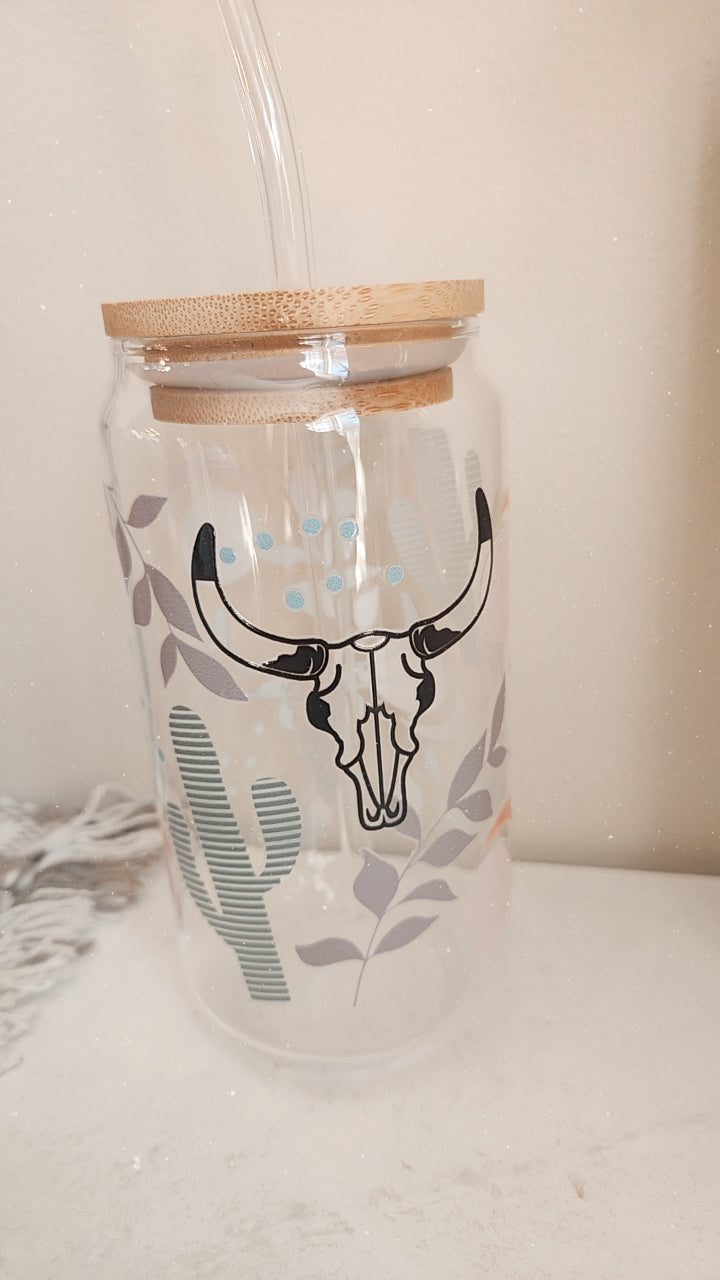 H&R glass tumbler