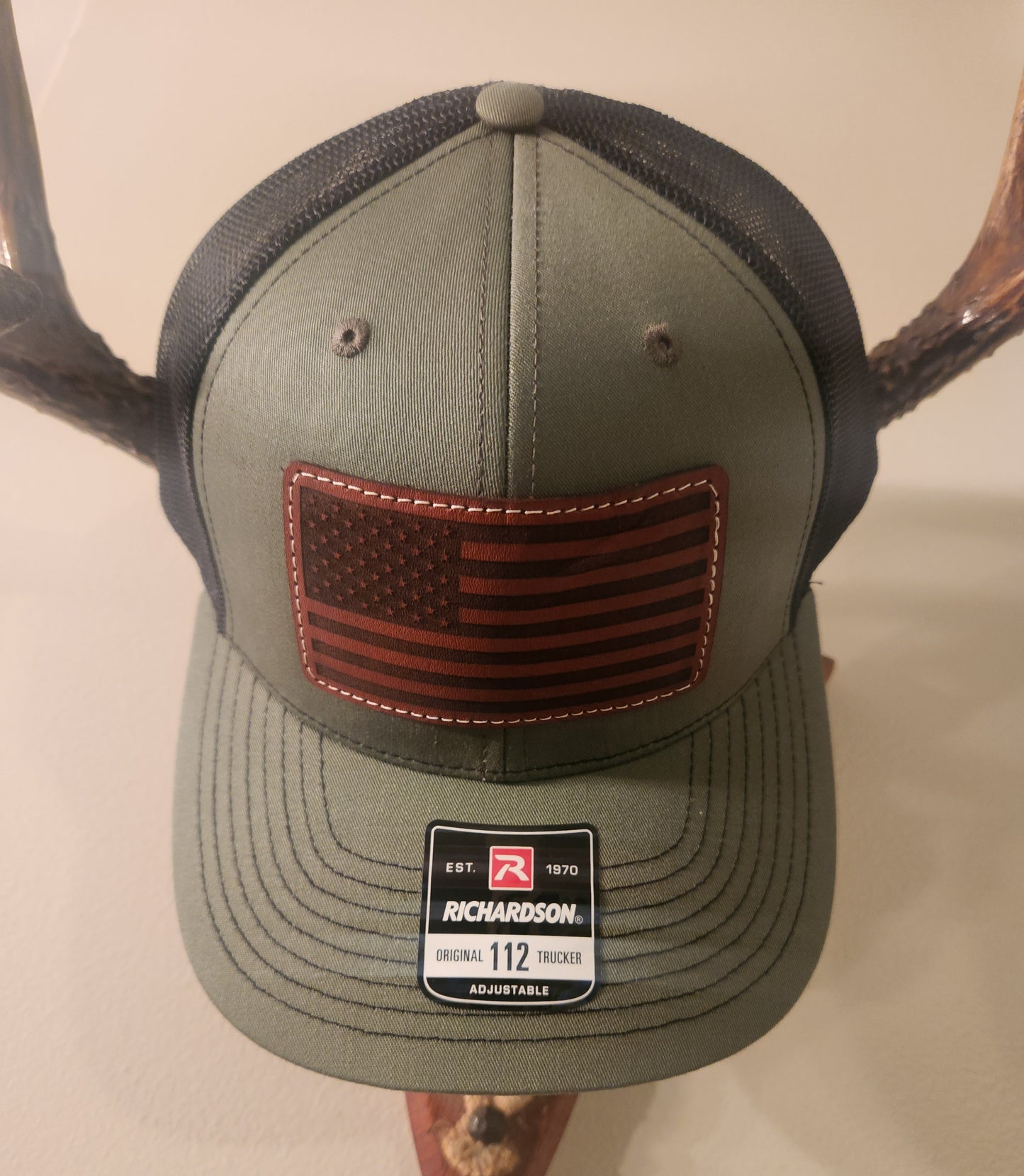 American Flag Leather Patch Hat