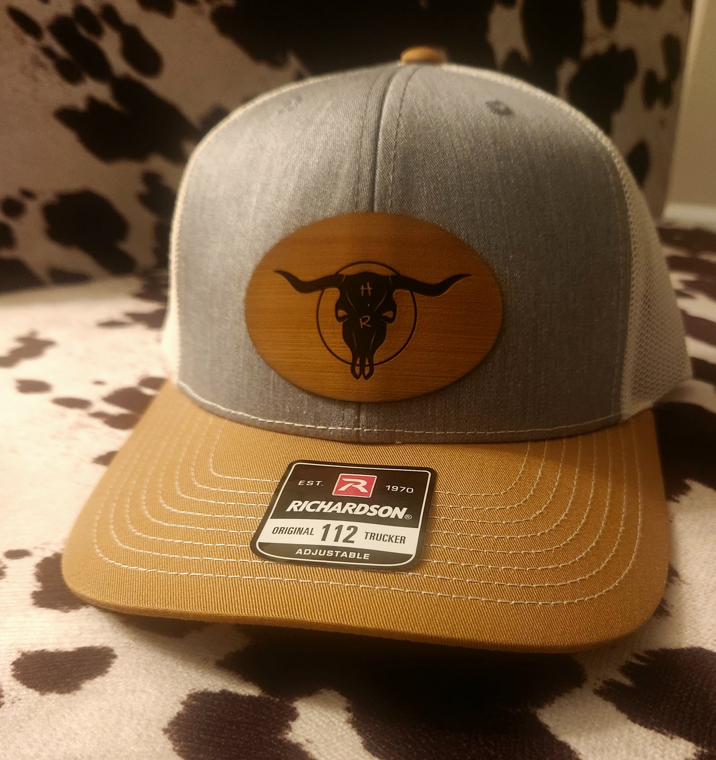 H&R Heather Grey/Birch/Amber Gold Custom Hat