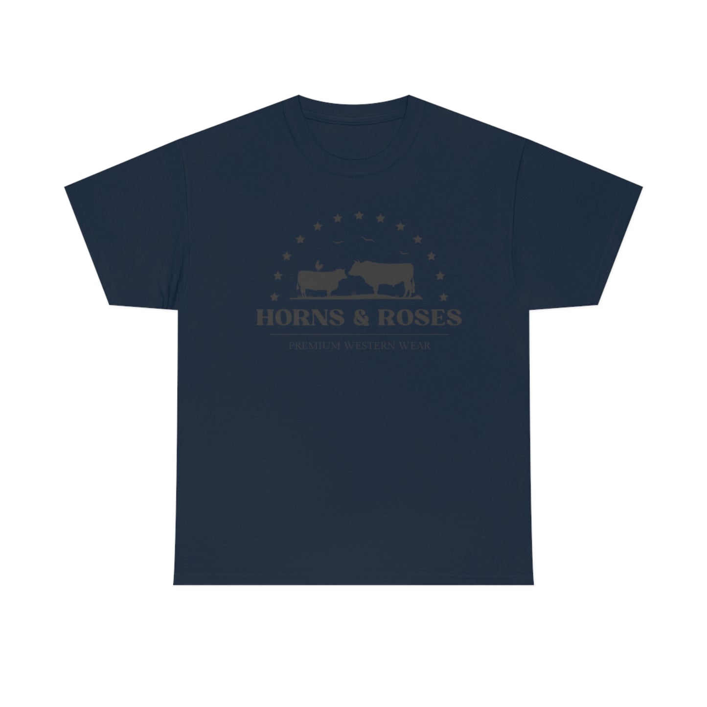 Horns and Roses Unisex Heavy Cotton Tee