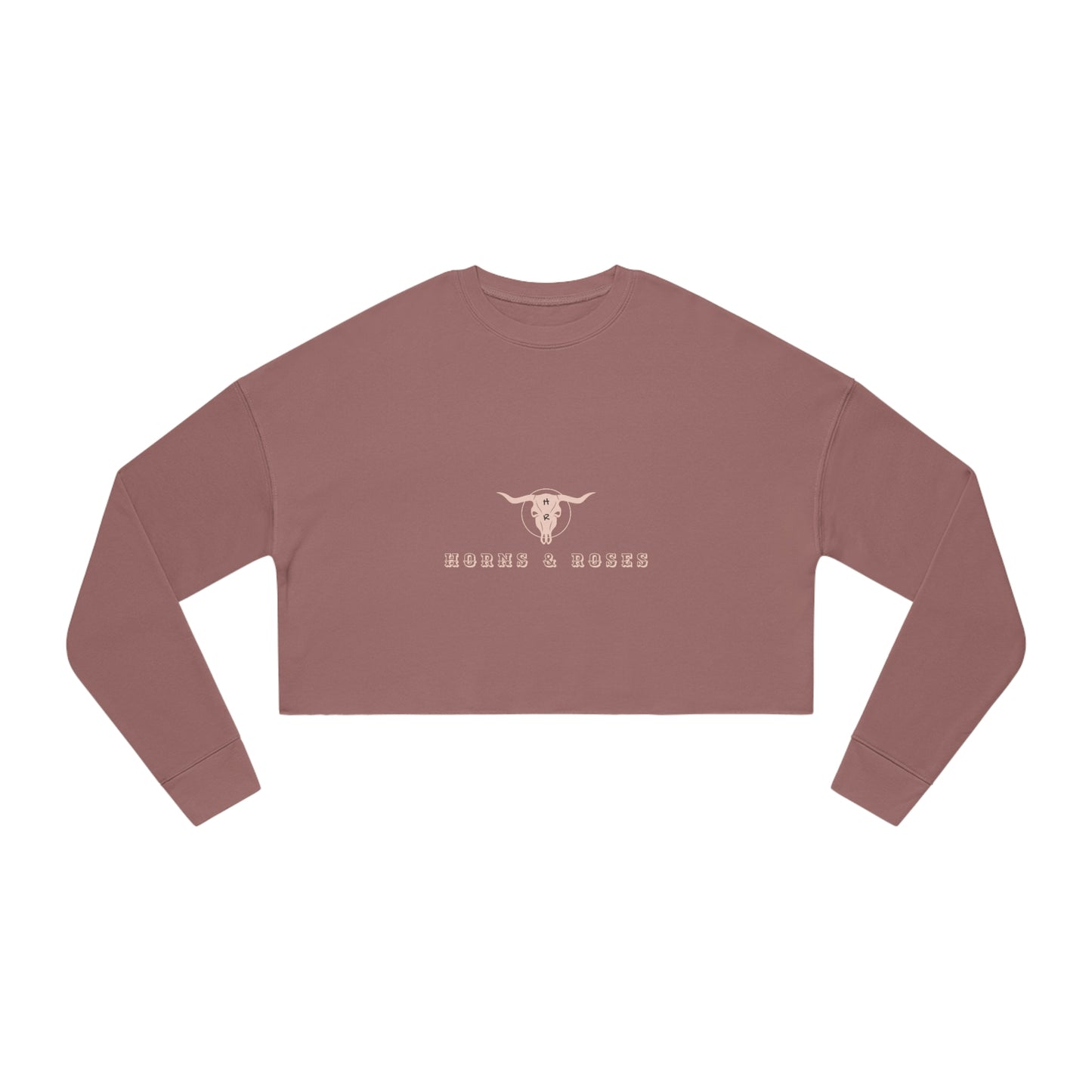 Women's Horns and Roses Cropped Sweatshirt