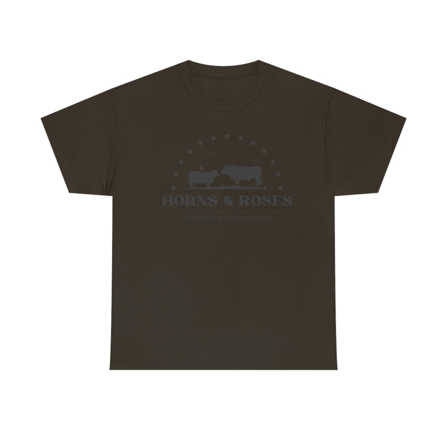 Horns and Roses Unisex Heavy Cotton Tee