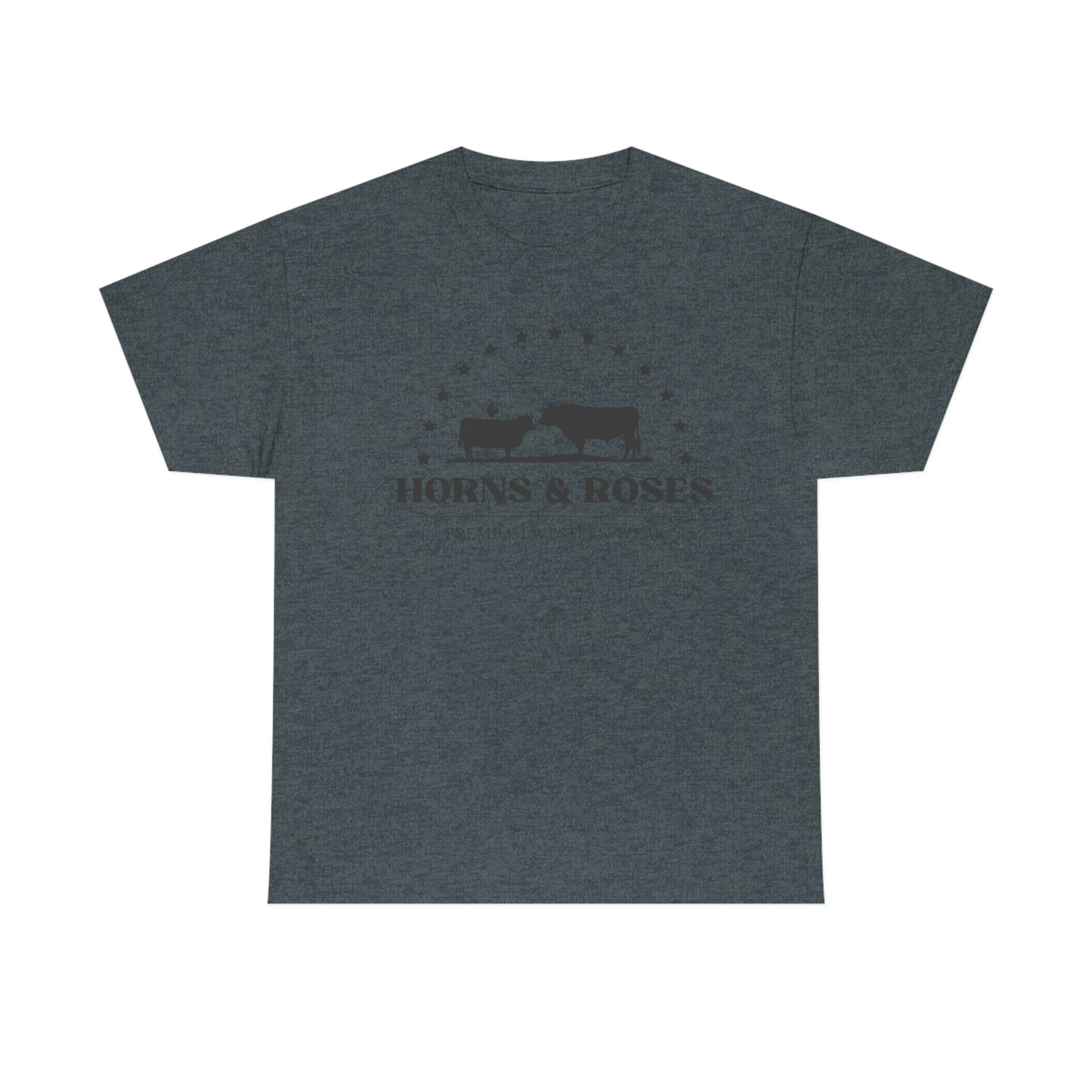 Horns and Roses Unisex Heavy Cotton Tee
