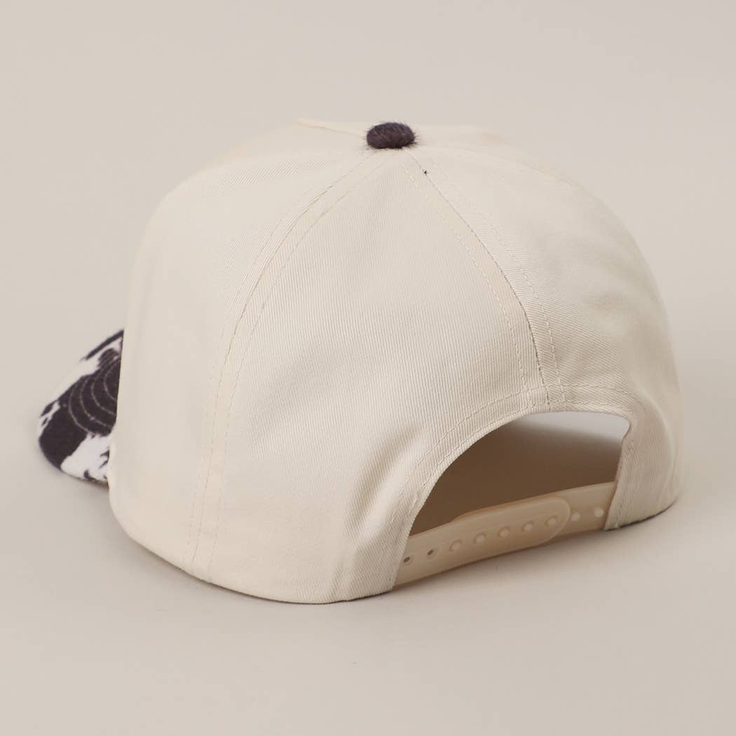 You Look Like You Love Me Embroidered Animal Print Trucker : BLKBL / One Size