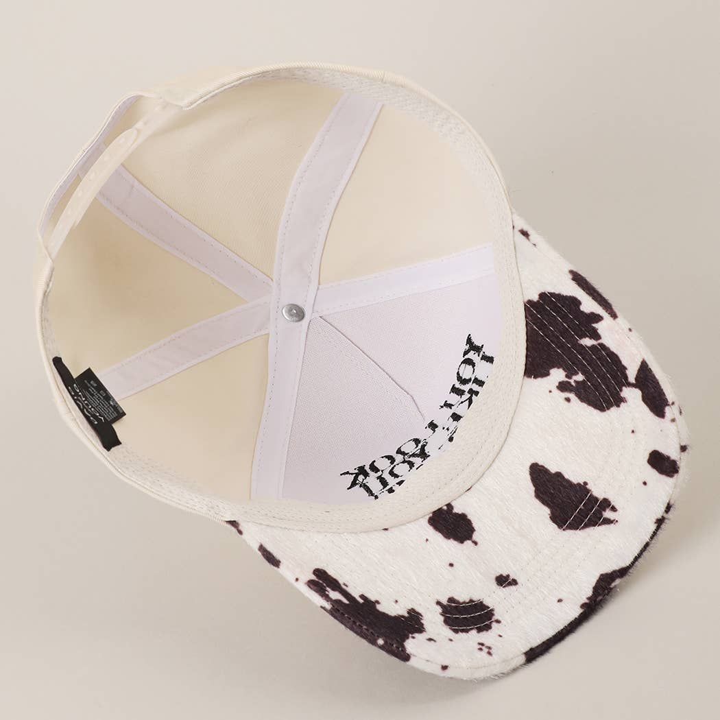 You Look Like You Love Me Embroidered Animal Print Trucker : BLKBL / One Size