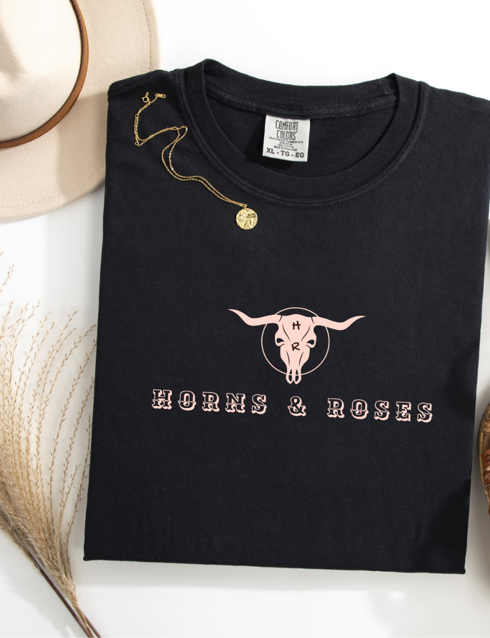 Horns and Roses Tee