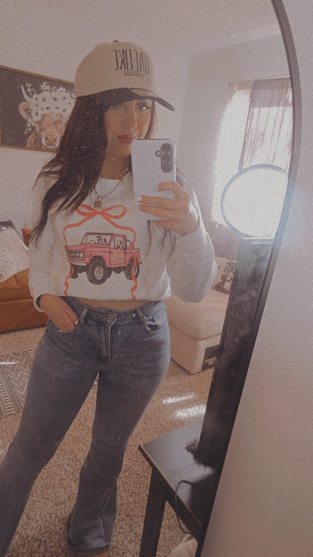 PINK BRONCO VALENTINES DAY SWEATSHIRT 🩷