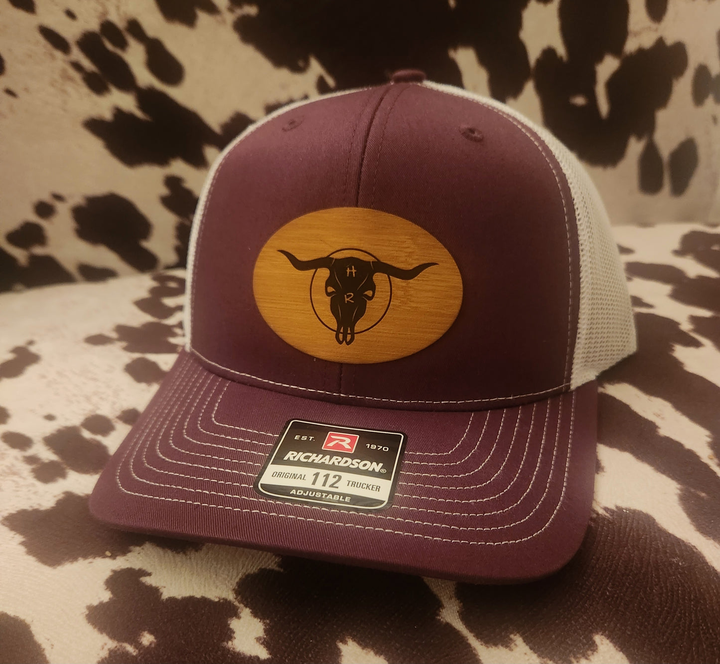 H&R Maroon/White custom hat