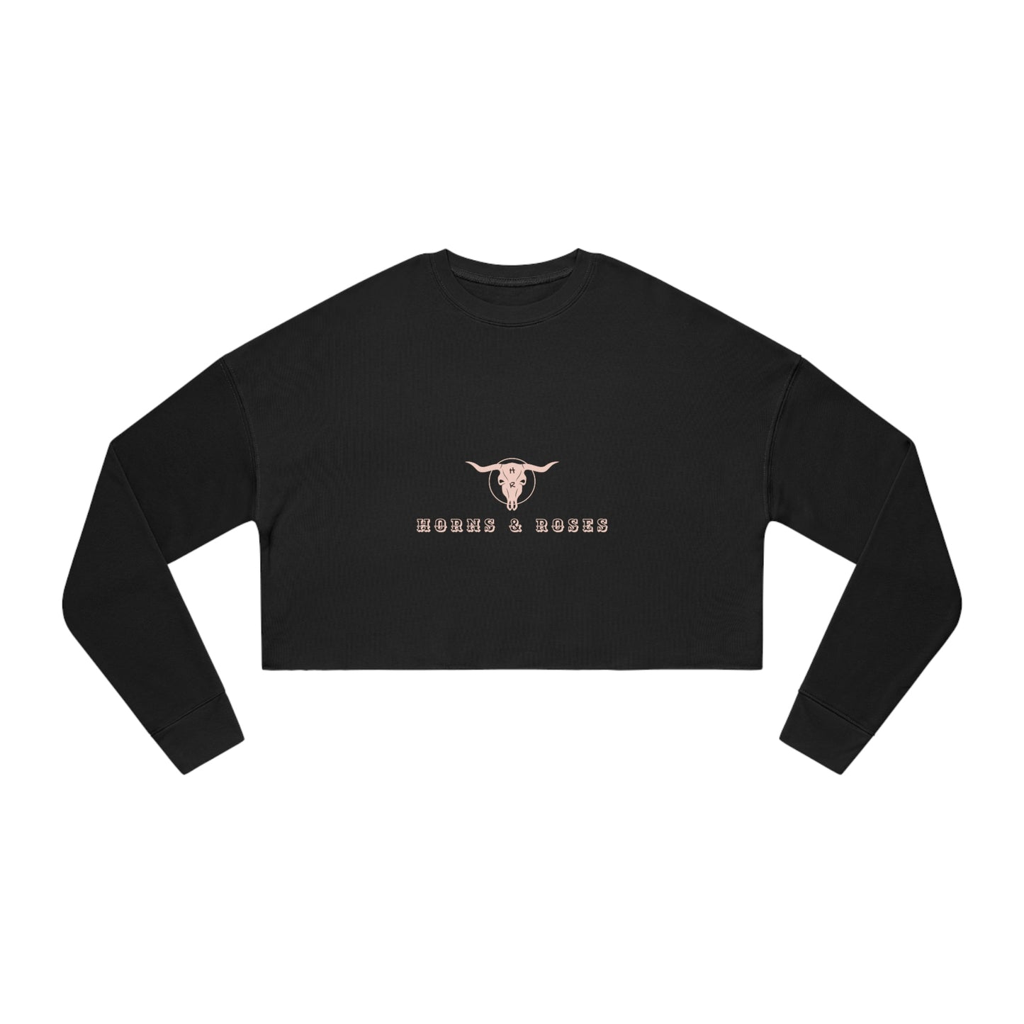 Women's Horns and Roses Cropped Sweatshirt